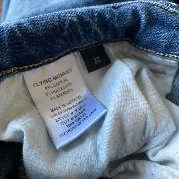 Flying Monkey Distressed Blue Skinny Jeans - Picture 4 of 4